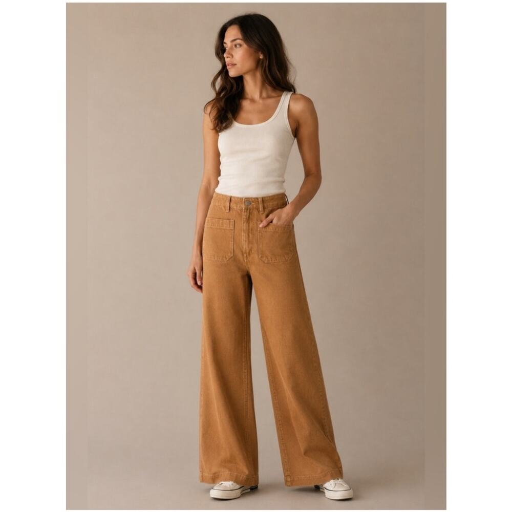 Rolla's Sailor Jeans High Waisted Tan size 26